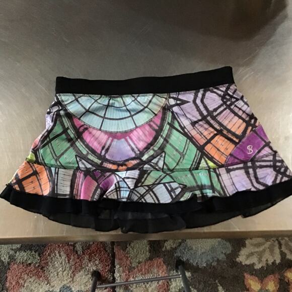 Sofibella UPF Bright Abstract Tennis Pickleball Golf Skort Large - Picture 1 of 6